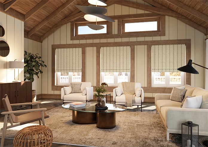 Orla Kiely Linear Stem, Black - Twist&Fit Roman Blind - Image 7